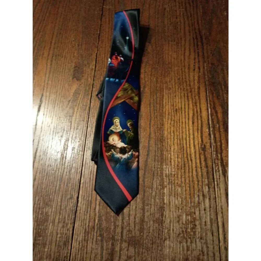 Christmas Holiday Nativity Holiday Traditions Mens Neck Tie
